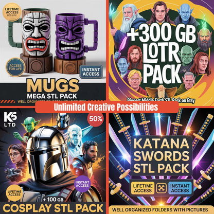 Ultimate 3D Print STL Bundle — 250,000+ Ready-to-Print Designs with Lifetime Access