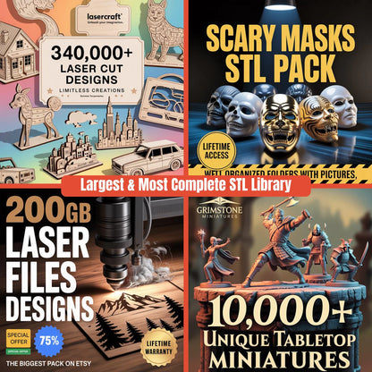 Ultimate 3D Print STL Bundle — 250,000+ Ready-to-Print Designs with Lifetime Access
