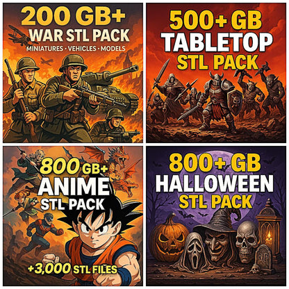 Ultimate 3D Print STL Mega Bundle (90 TB / 100,000+ Models) | Instant Digital Download | Lifetime Access