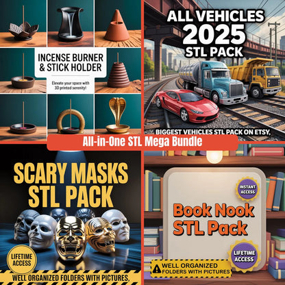 Ultimate 3D Print STL Bundle — 250,000+ Ready-to-Print Designs with Lifetime Access