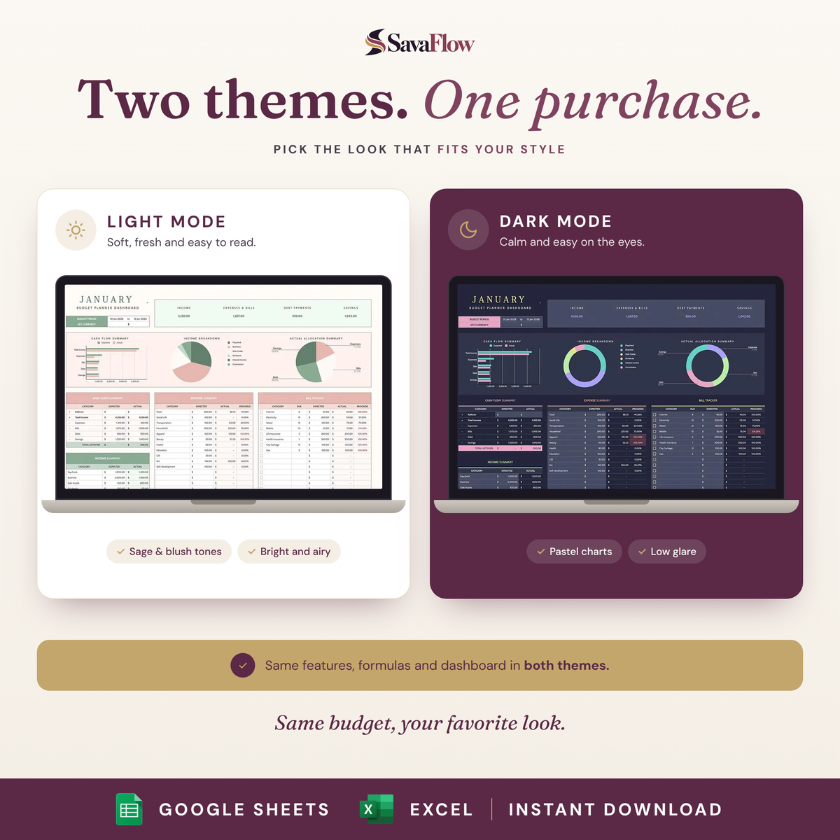 Light and Dark themes