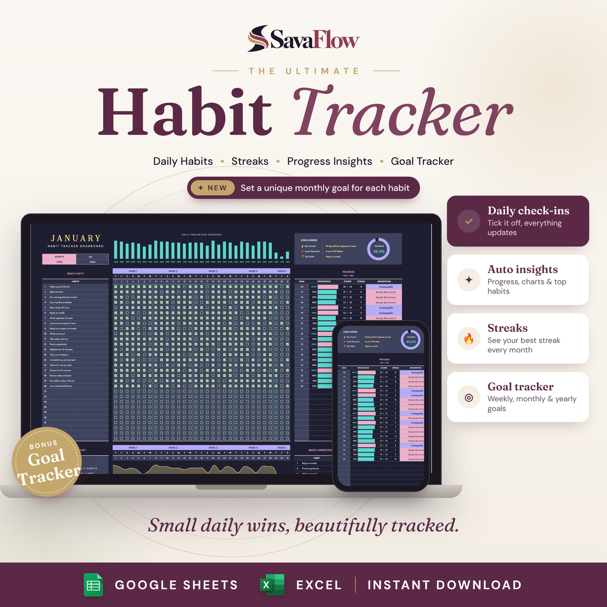 SavaFlow Habit Tracker