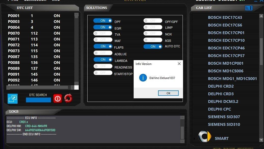 DaVinci 1.0.37 Deluxe 2025 | ECU Tuning & Diagnostic Software | DPF EGR AdBlue Tool | Win 10/11 | Instant Download