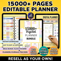 5,000+ PLR Printable Bundle – Planners, Journals, Trackers + Resell Rights