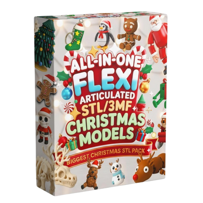 Christmas 3D Print Files Mega Bundle – 1000+ Festive STL/3MF Models | Ornaments, Flexi Toys & Holiday Decorations (Digital Download)